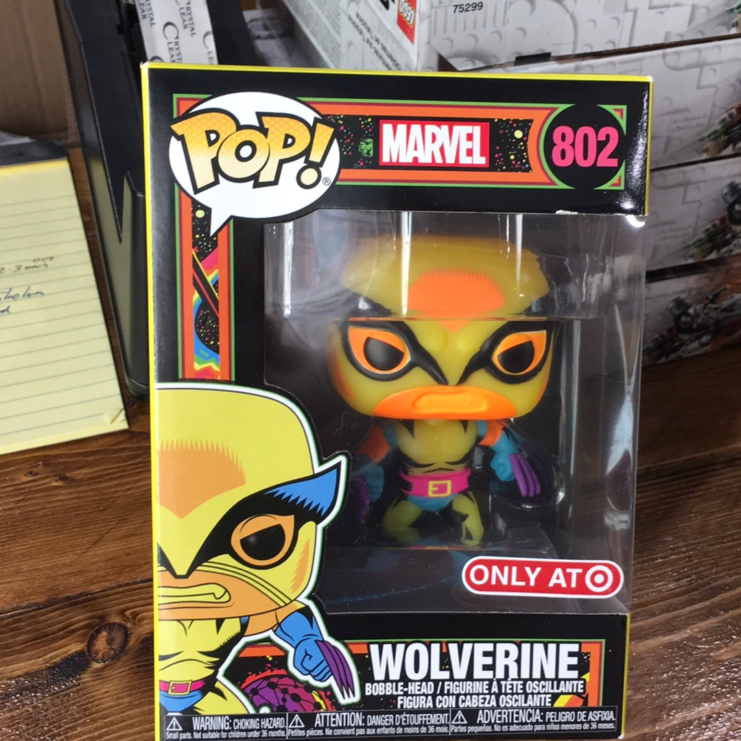 Marvel Wolverine black light 802 exclusive Funko Pop! Vinyl figure