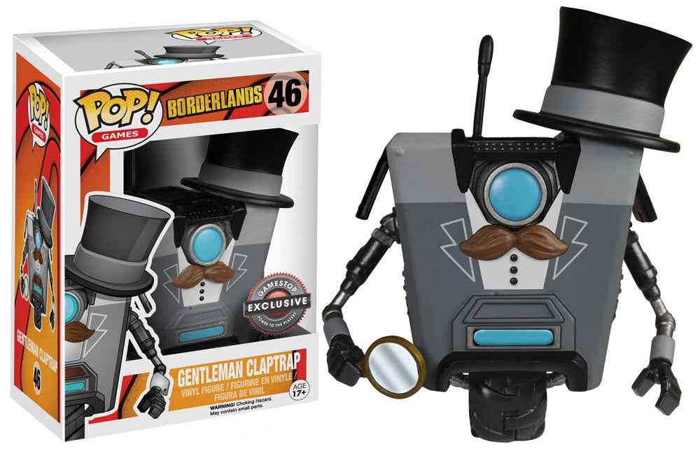 Boarderlands Clap Trap Gentleman Funko Pop! Vinyl figure exclusive