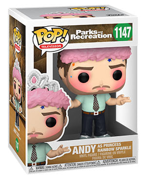 Parks & Rec Andy as Princess Rainbow Sparkles Funko Pop! Vinyl figure Television