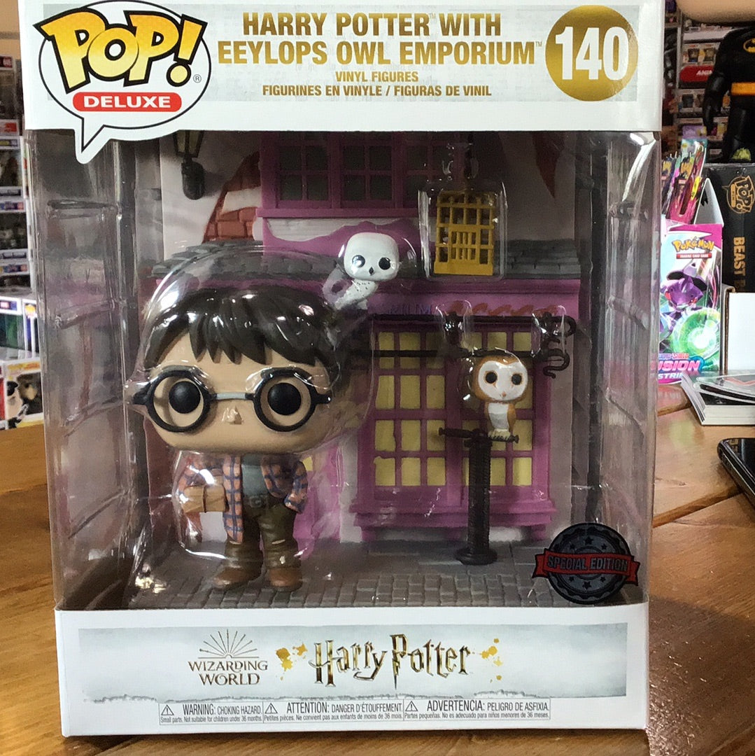 zij is baai zo veel Harry Potter Deluxe Harry with Eeylops Owl Emporium 140 Funko Pop! Vin –  Tall Man Toys & Comics