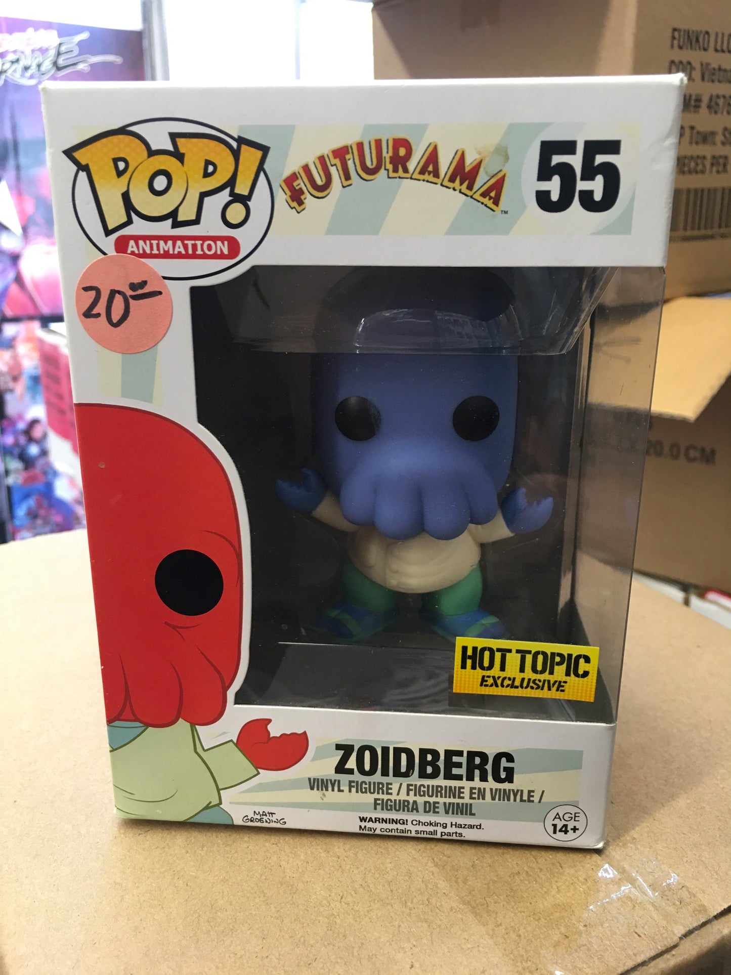 Futurama Zoidberg (blue) Hot Topic Exclusive Funko Pop! Vinyl figure cartoons