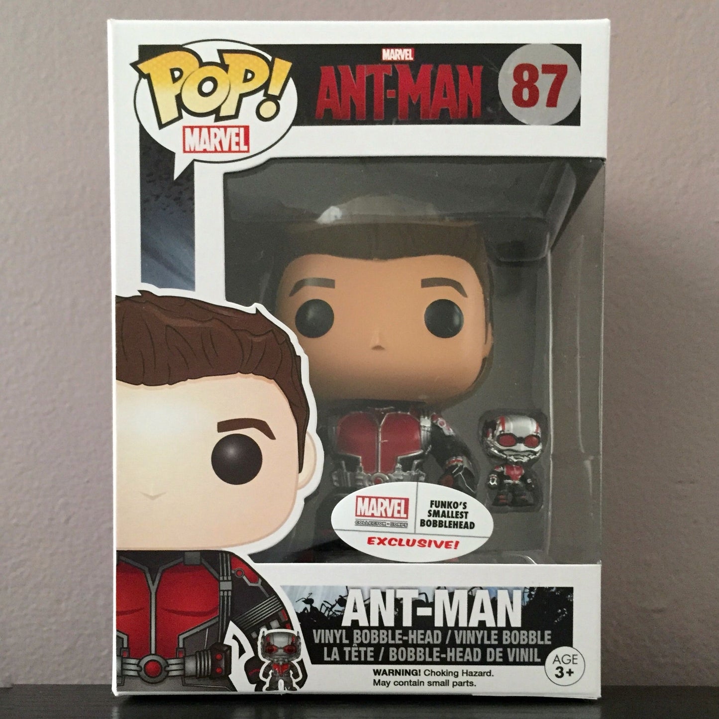 Marvel Ant Man Unmasked 87 Exclusive Funko Pop! Vinyl figure