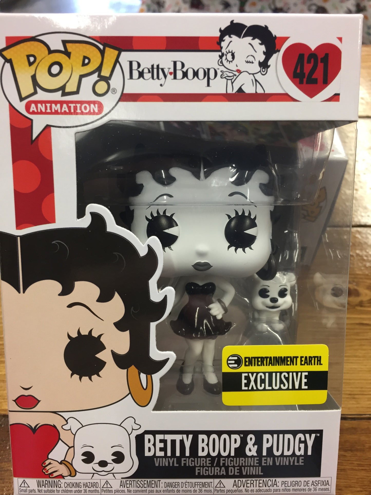 Betty Boop black and white Exclusive Funko Pop! Vinyl figure cartoon