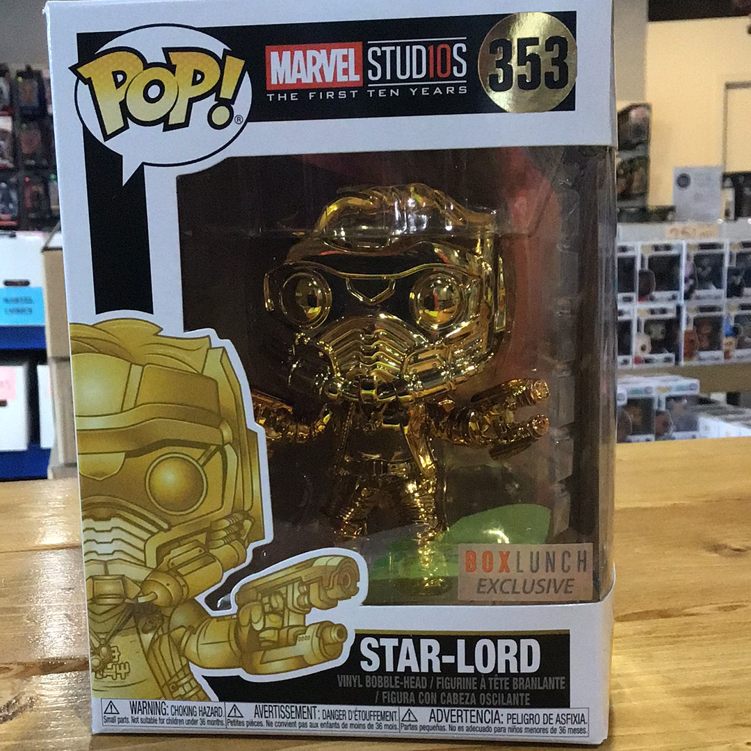 Star-Lord #353 Gold Chrome Exclusive Marvel Funko Pop! Vinyl Bobble-head 2020