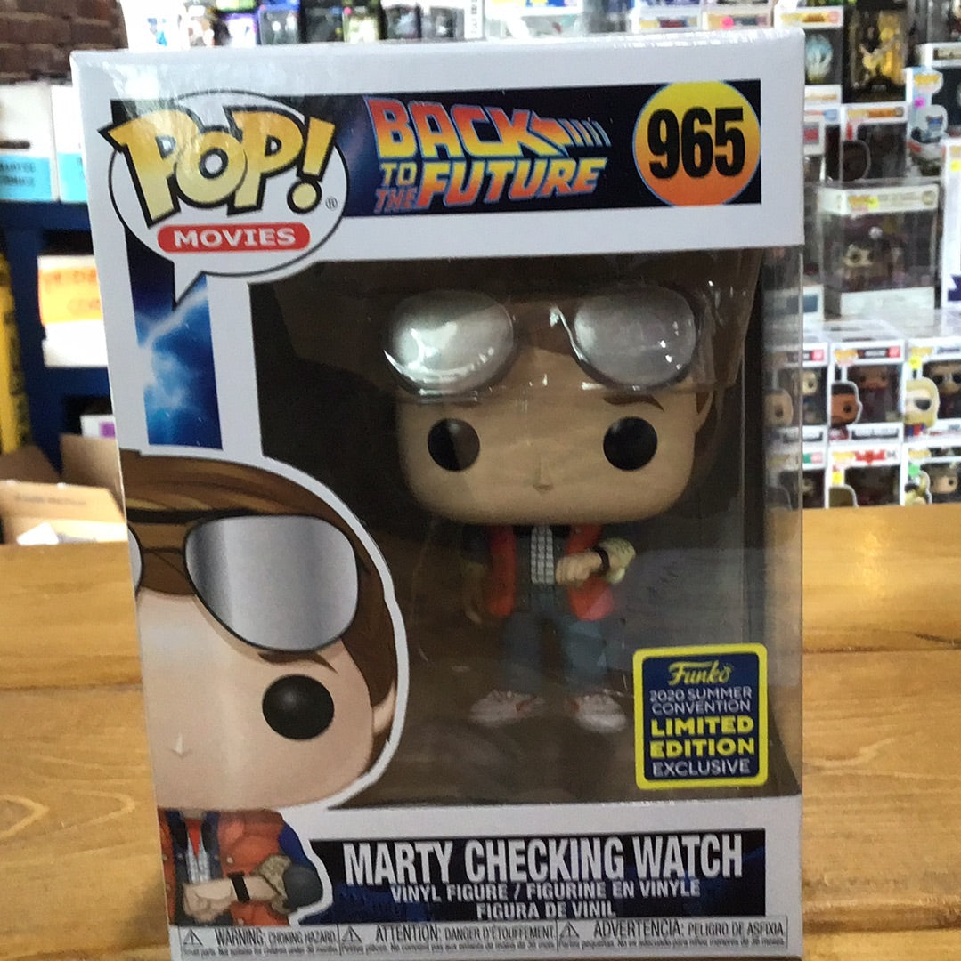 Back to the Future Marty Checking Watch 965 Exclusive Funko Pop! Vinyl figure movie