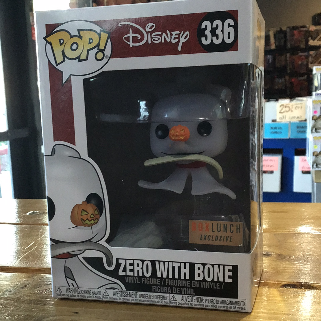 NBC Nightmare Before Christmas Zero with Bone GITD Chase Exclusive Funko Pop! Vinyl figure Disney