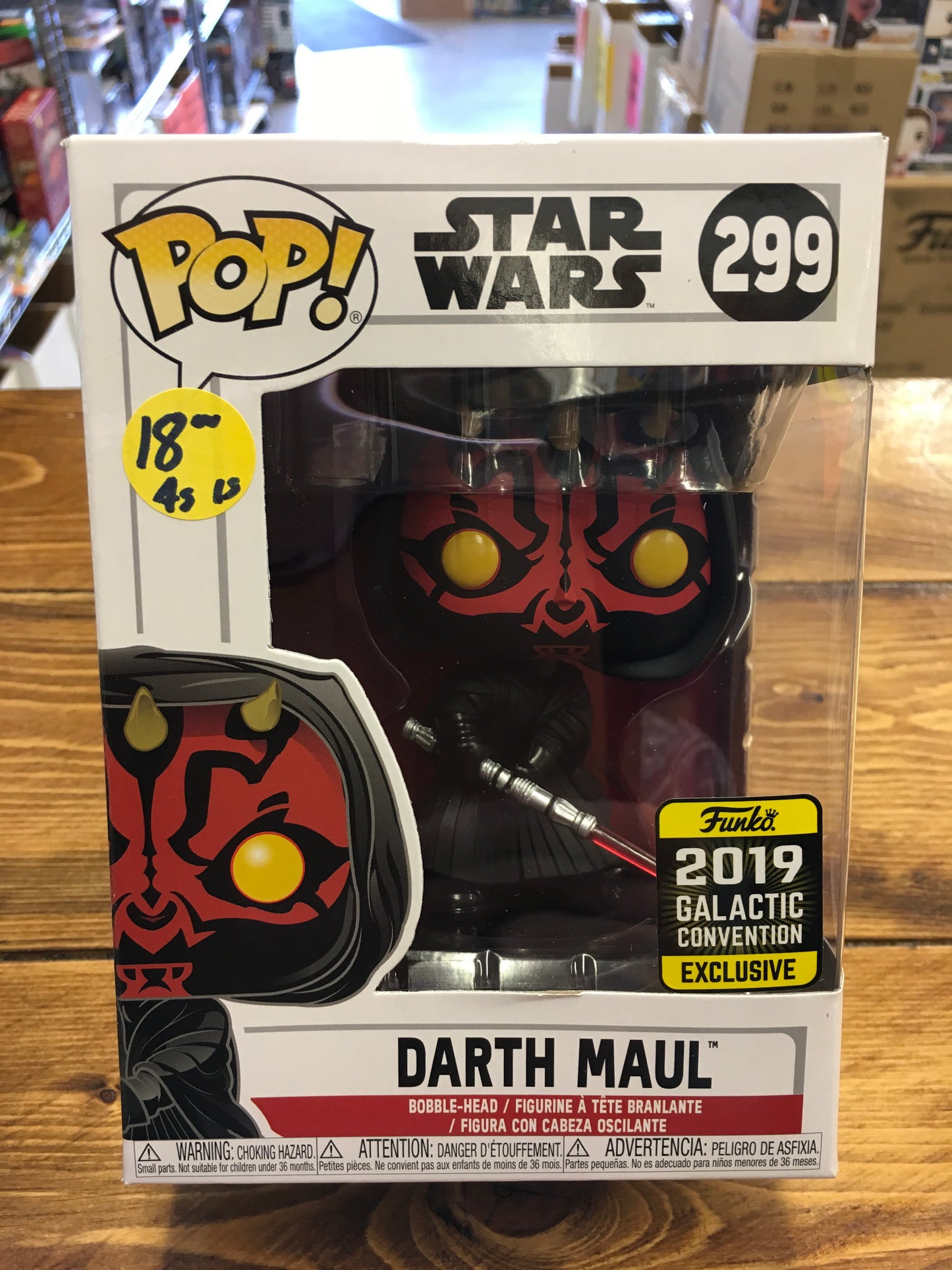 Star Wars Darth Maul #299 2019 Galactic Convention exclusive Funko Pop! Vinyl Bobble-Head