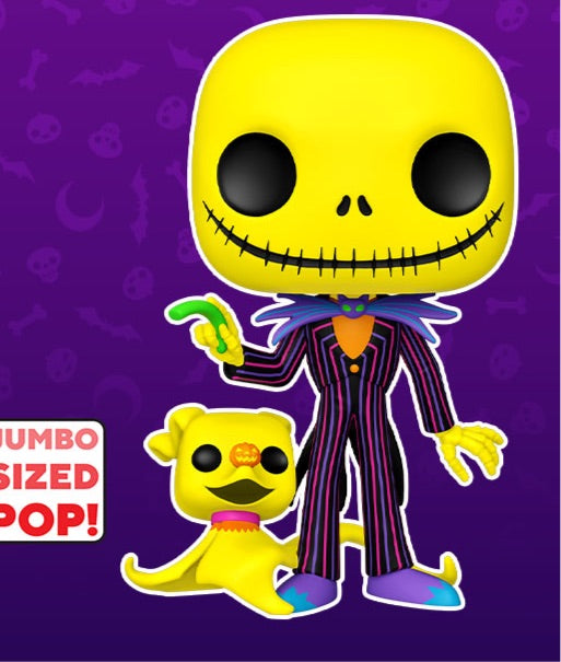Disney NBC - 10-inch Jack & Zero #809 - Blacklight Funko Pop! Vinyl Figure