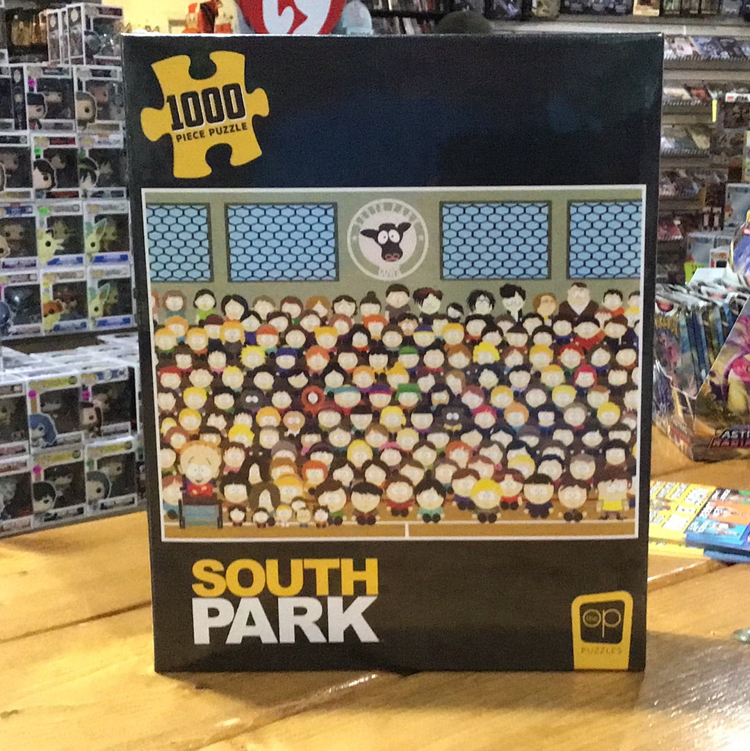 South Park Go Cows 1000 Piece Jigsaw Puzzle | Collectible Puzzle Featuring  Familiar South Park Characters in The School Gymnasium | Officially