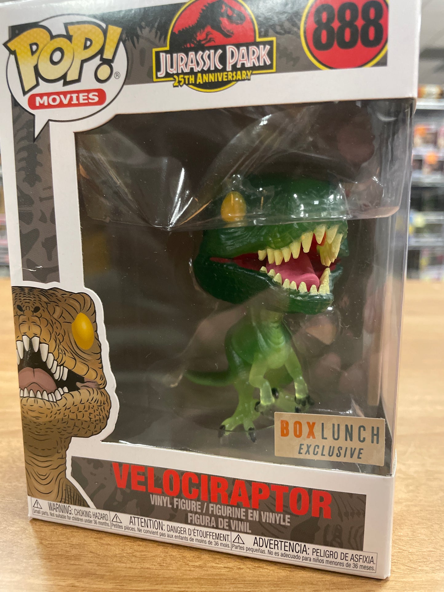 Jurassic park velociraptor 888 exclusive unko Pop! Movies Vinyl Figure