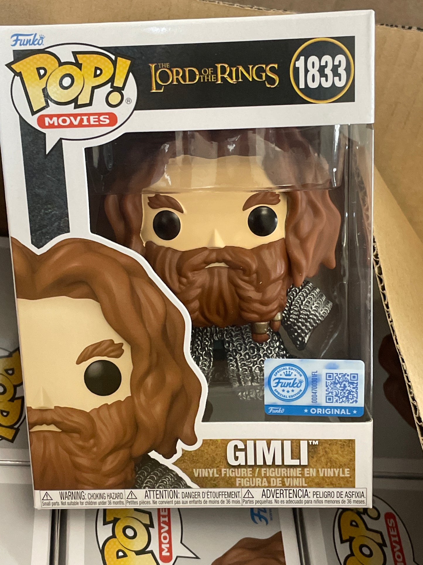 LOTR Gimli 1833 exclusive Funko Pop! Vinyl Figure movie
