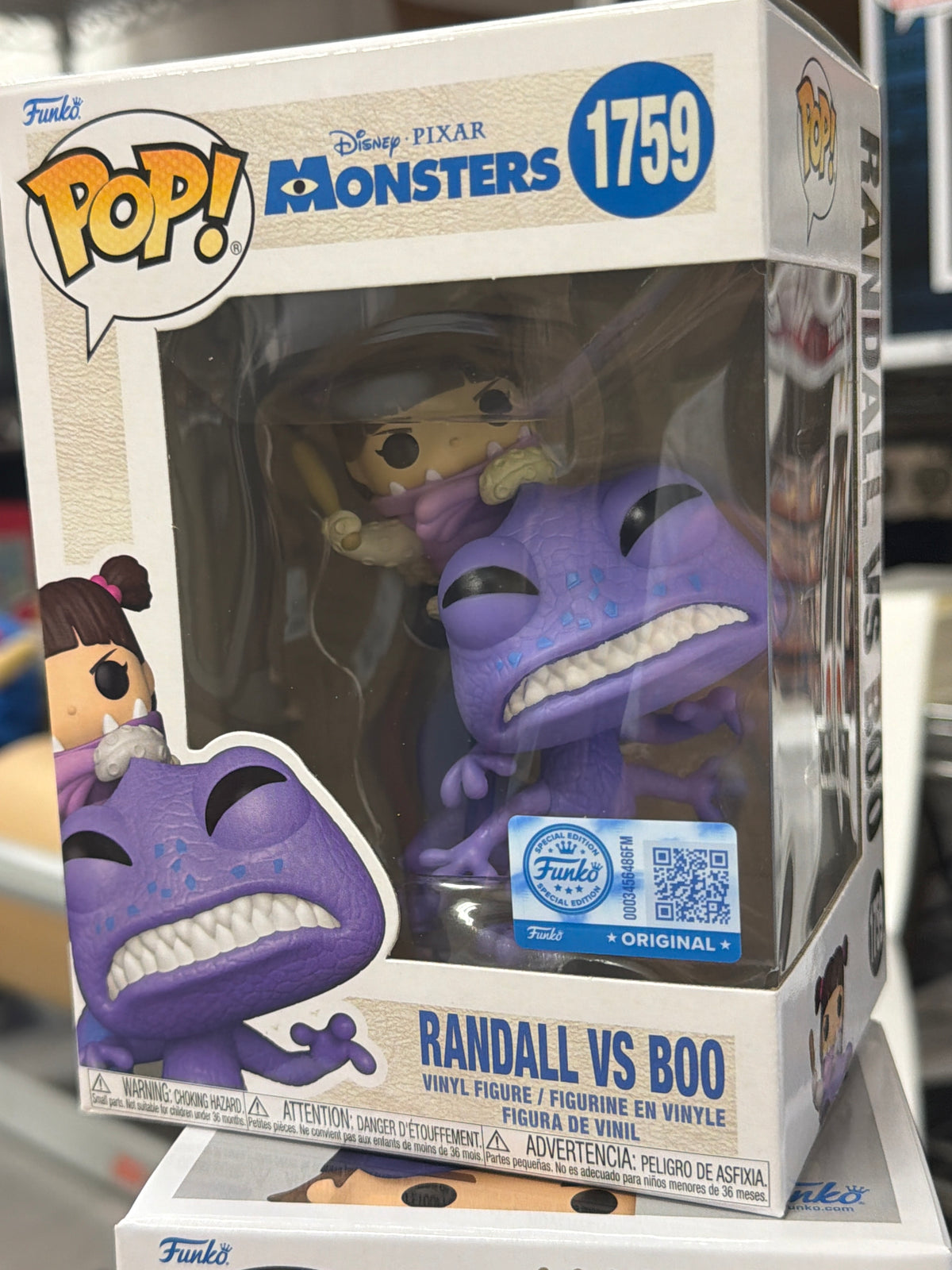 Monsters inc Randall vs Boo 1759 Funko Pop! Vinyl figure Disney