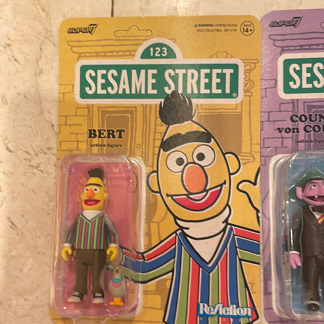 Super 7 - Sesame Street REACTION  FIGURE - Bert