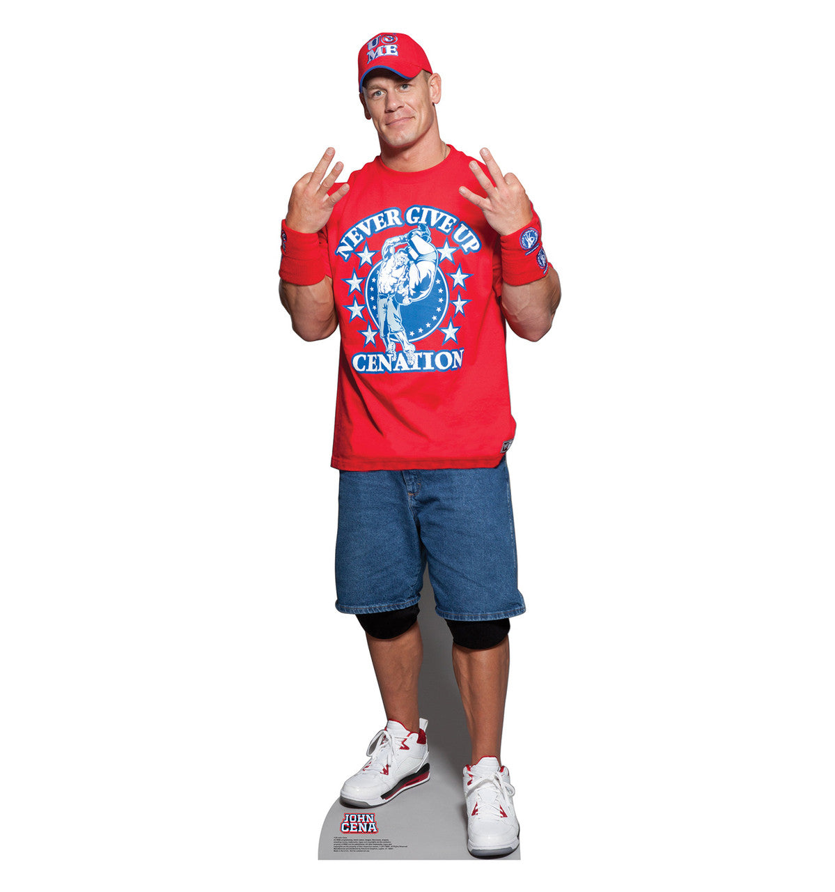WWE John Cena red shirt- LIFE SIZE STANDEE cardboard stand up NEW