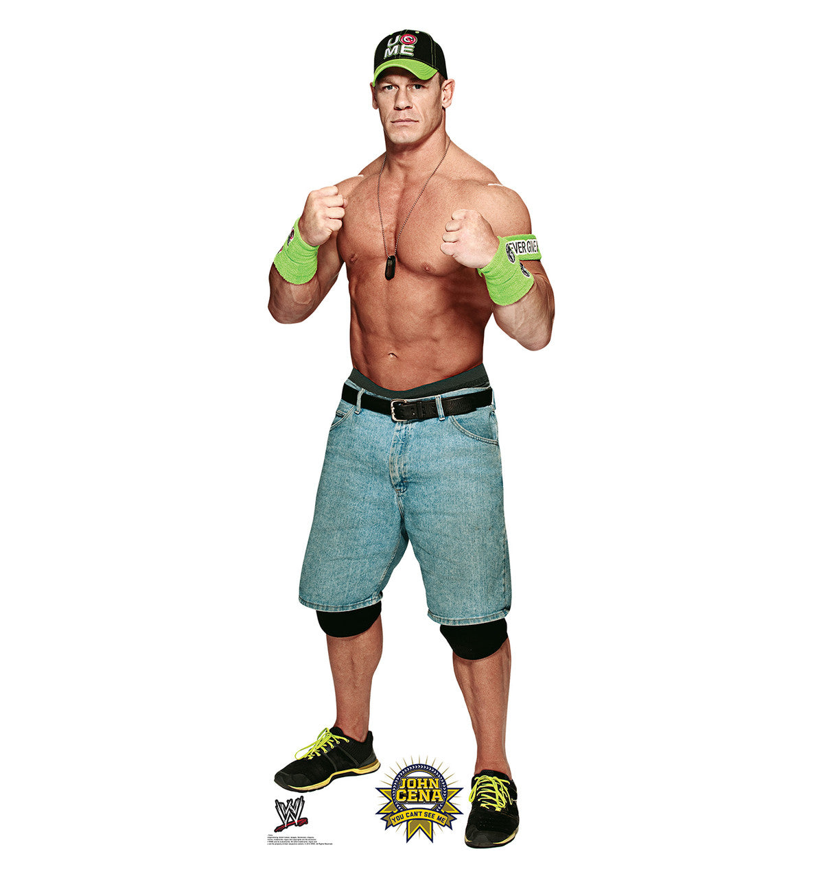 WWE John Cena no shirt- LIFE SIZE STANDEE cardboard stand up NEW