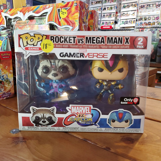 Marvel Gamerverse - Rocket vs. Mega Man X - Funko Pop Figure 2 Pack (video games)