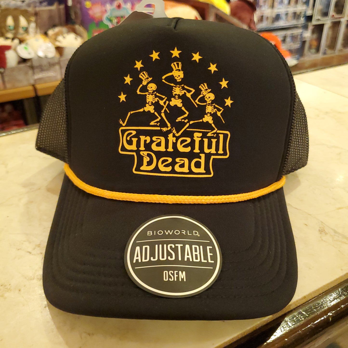 Grateful Dead Black Adjustable Trucker Hat by Bioworld