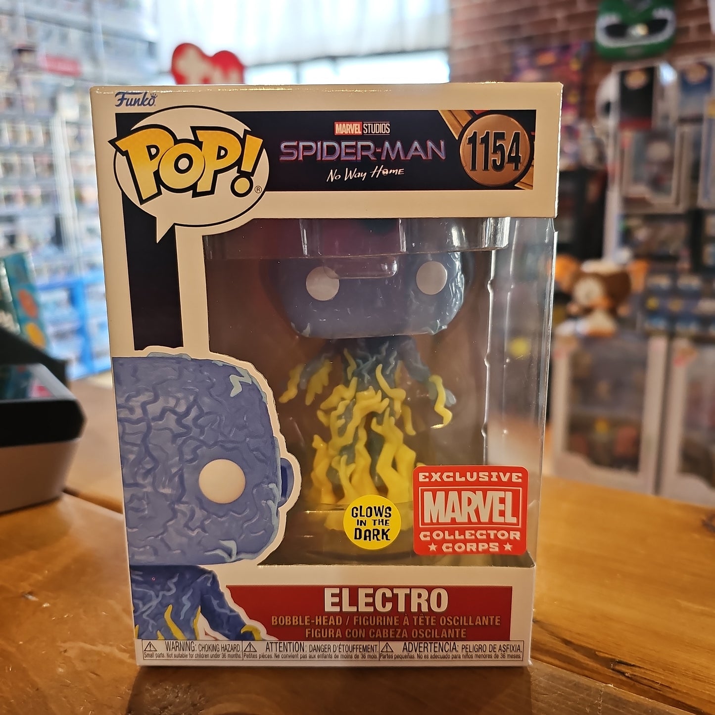 Marvel Spider-Man: NWH - Electro #1154 GITD - Funko Pop Vinyl Figure