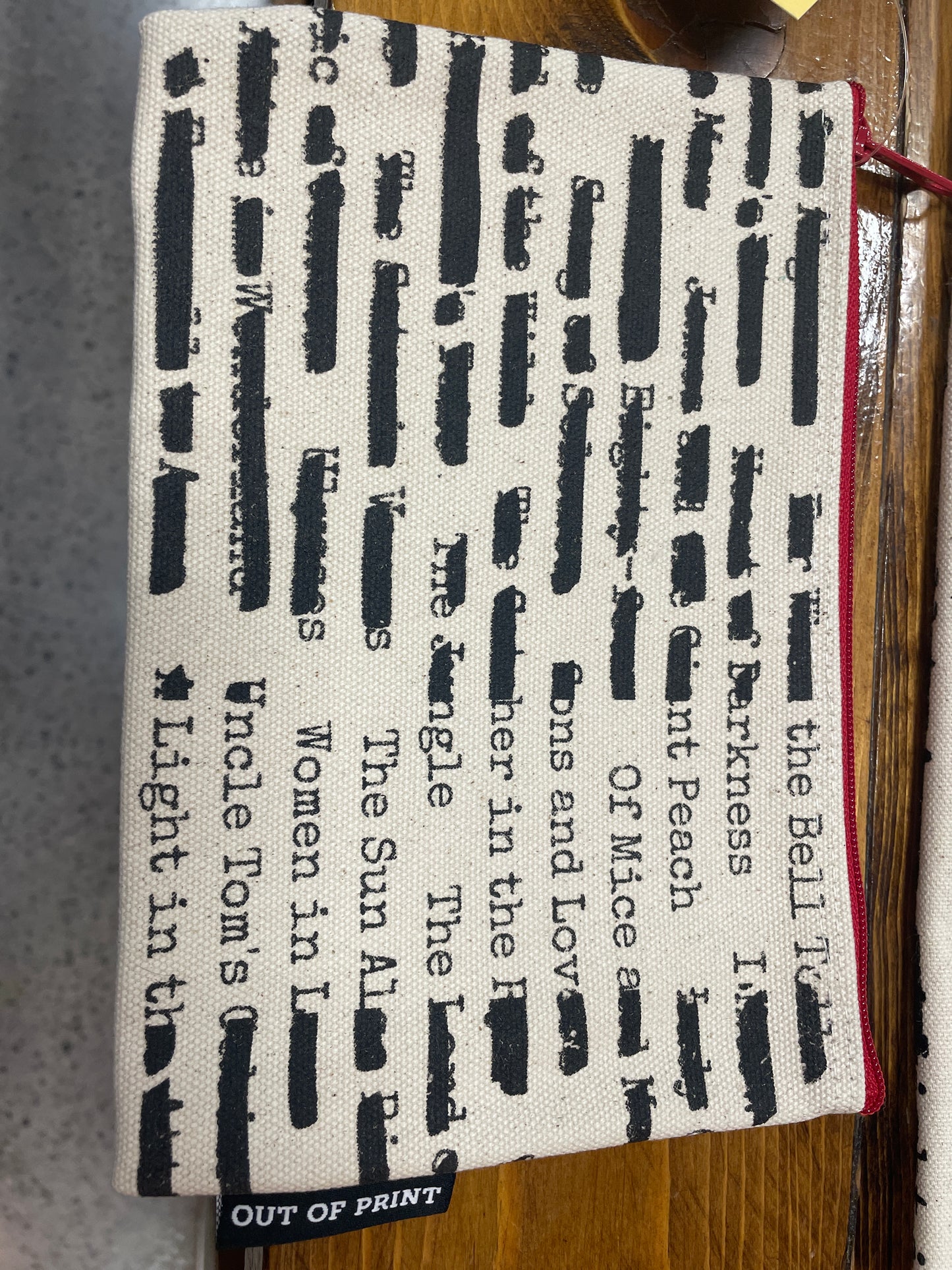 Out of Print - Read Banned Books Cream Pouch