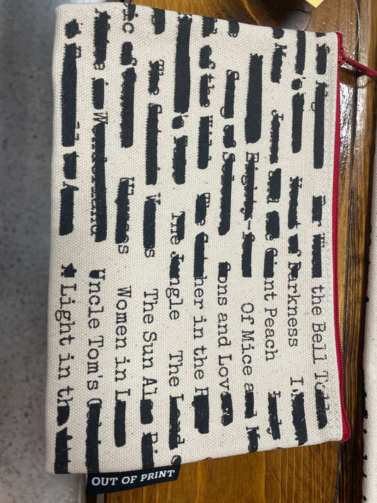 Out of Print - Read Banned Books Cream Pouch