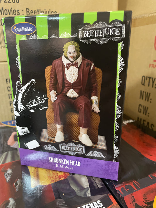 Beetlejuice shrunken head Bobble head Royal bobbles