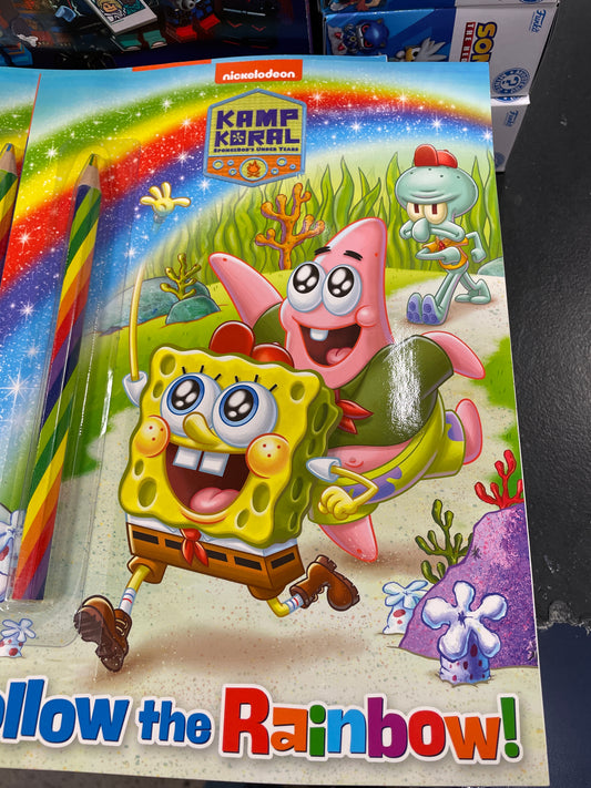 SpongeBob kamp koral follow the rainbow coloring book