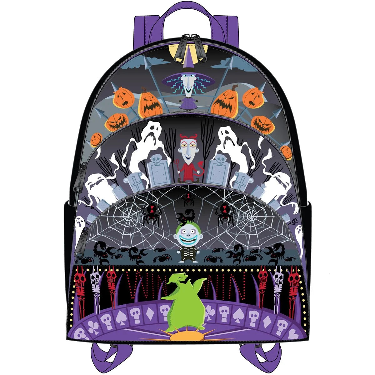 The Nightmare Before Christmas Triple Pocket Glow-in-the-Dark Mini-Backpack by Loungefly