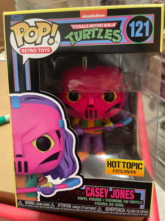 TMNT Casey Jones 121 Blacklight exclusive Funko pop! Vinyl figure cartoon