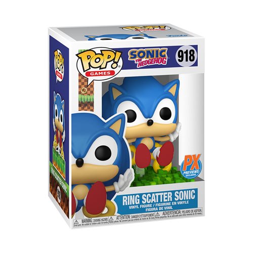 (PREORDER) Sonic the Hedgehog Ring Scatter Sonic 918 exclusive  Funko Pop! Vinyl Figure