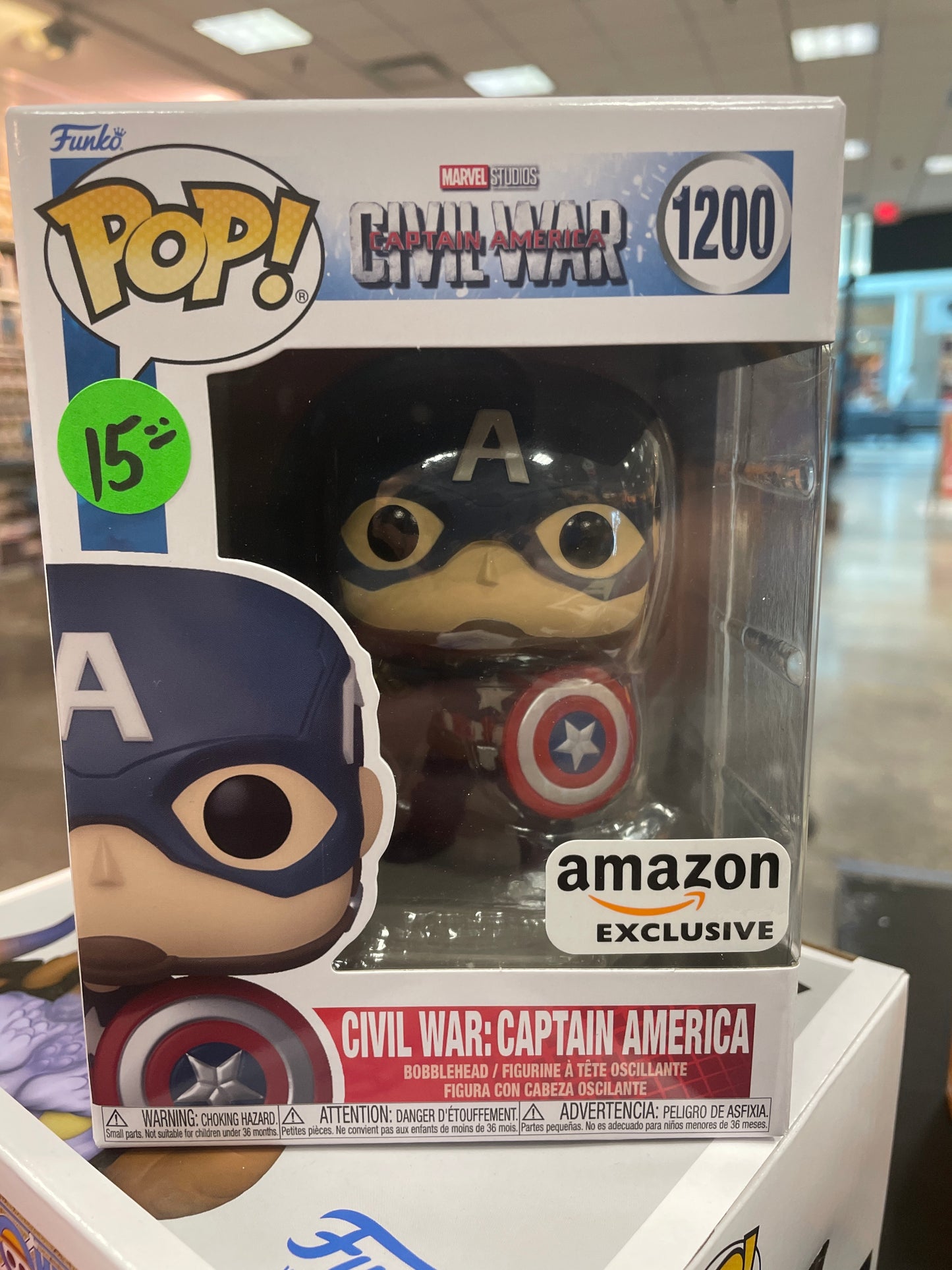 Marvel Civil War: Captain America- Captain America Amazon Exclusive # 1200 Funko vinyl figure
