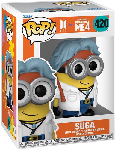 Minions BTS Despicable Me 4 Funko Pop! vinyl figure cartoon rocks
