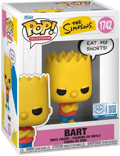 The Simpsons Bart Simpson eat my shorts 1742 Funko Pop! Vinyl Figure cartoon specialty series