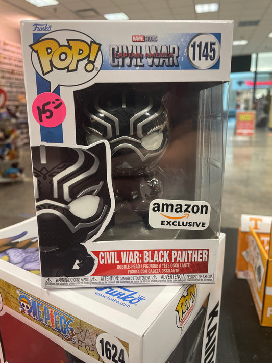 Marvel Civil War: Captain America- Black Panther Amazon Exclusive # 1145Funko vinyl figure