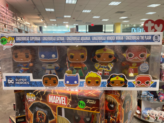 Gingerbread DC Super Heroes 5-pack vinyl figure