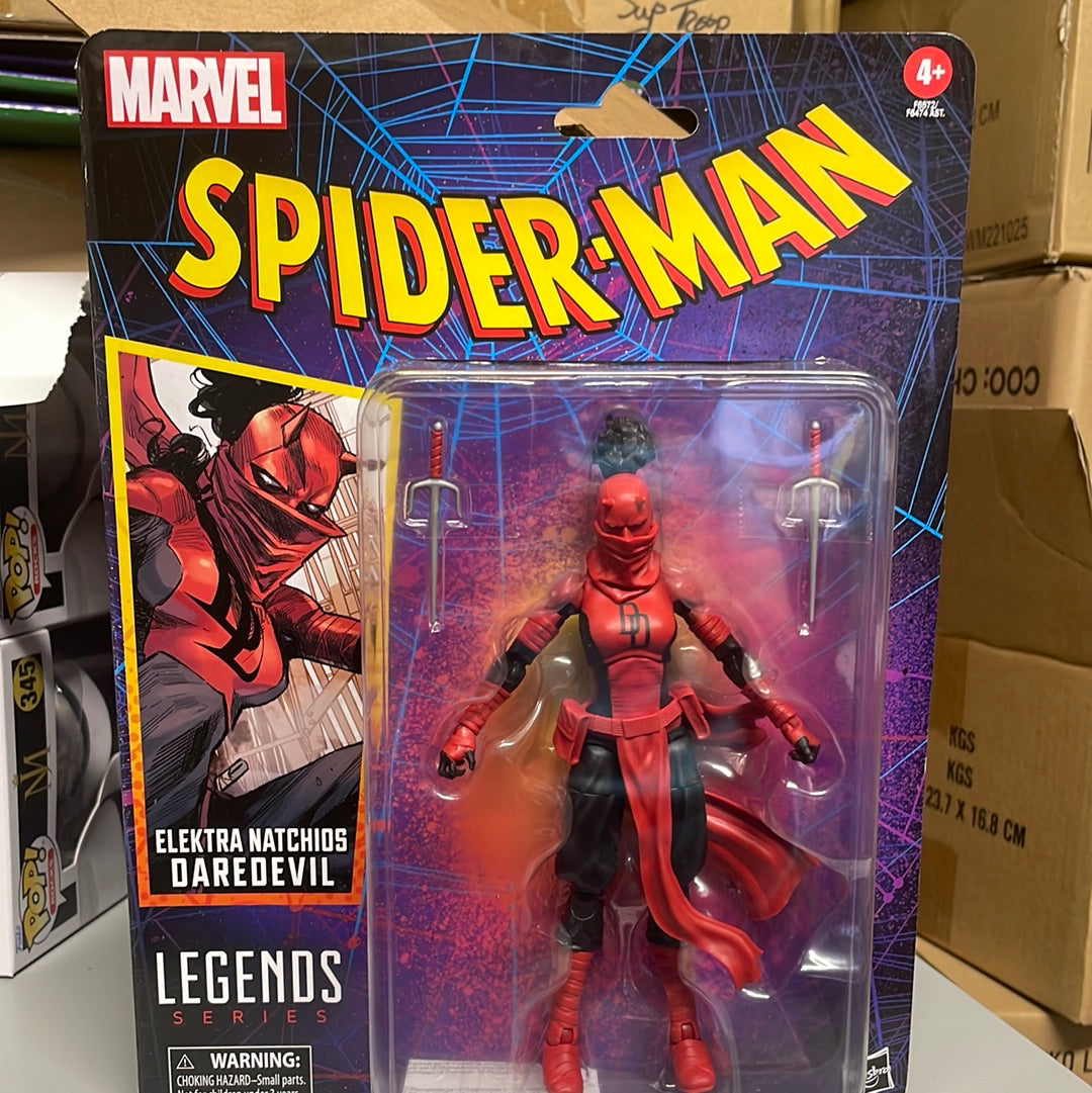 Marvel Spiderman spiderverse daredevil Electra Nachios Legends Series Action Figure
