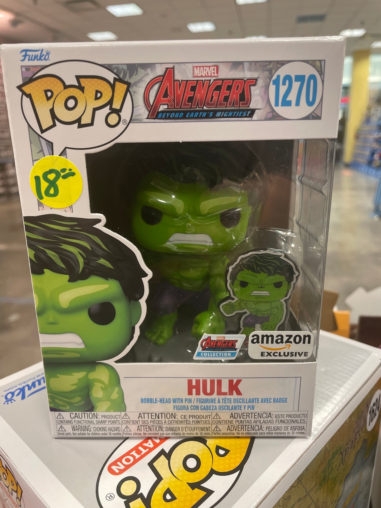 Marvel - Hulk 1270 - Amazon Exclusive Avengers Collection  #1244 Funko vinyl figure