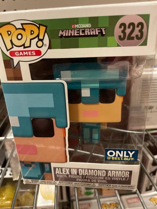 Minecraft Alex in diamond armor 323 exclusive funko pop vinyl figure video games