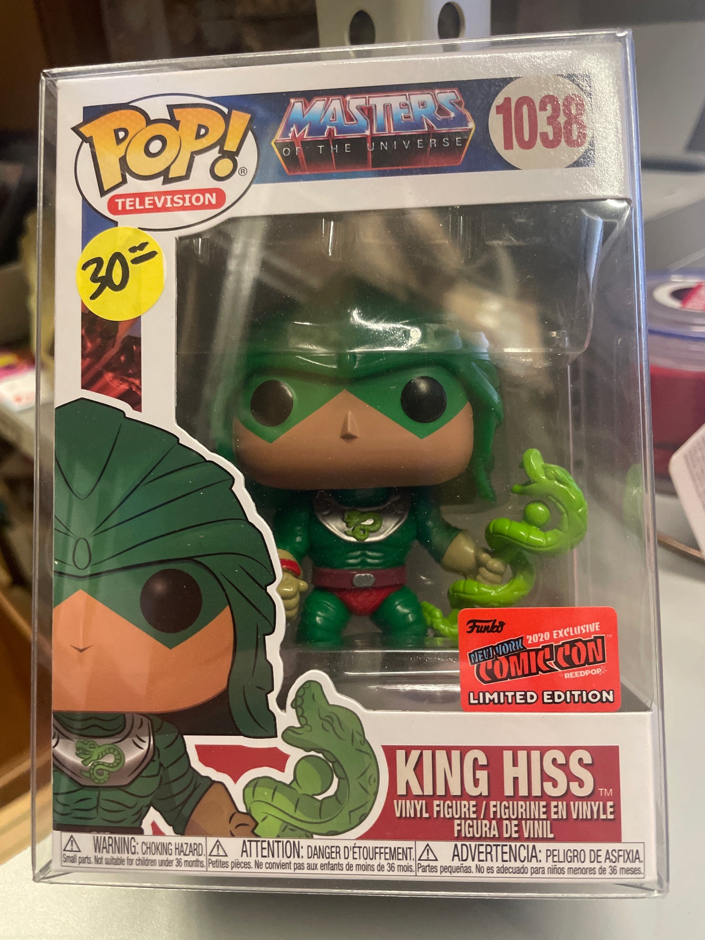MOTU king Hiss 1038 Masters of the Universe exclusive Funko Pop! Vinyl cartoon