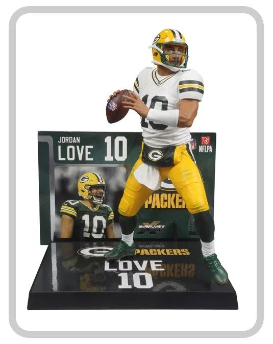 NFL SportsPicks 2024 Wave 1 Green Bay Packers Jordan Love 7-Inch Scale McFarlane Toys