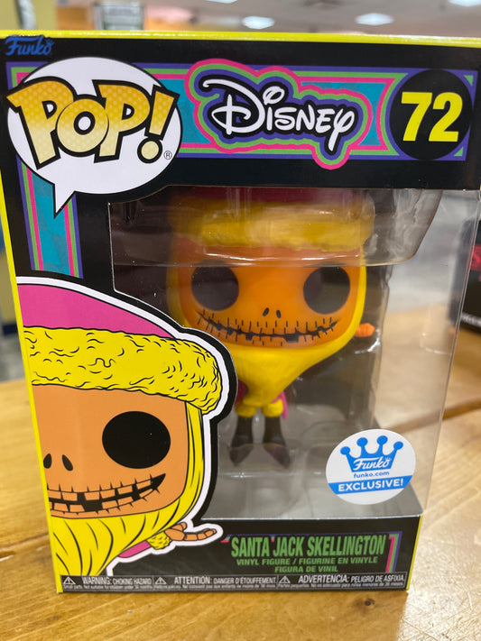 NBC Disney Nightmare Before Christmas 72 Santa jack Blacklight exclusive - Funko Pop Vinyl Figure