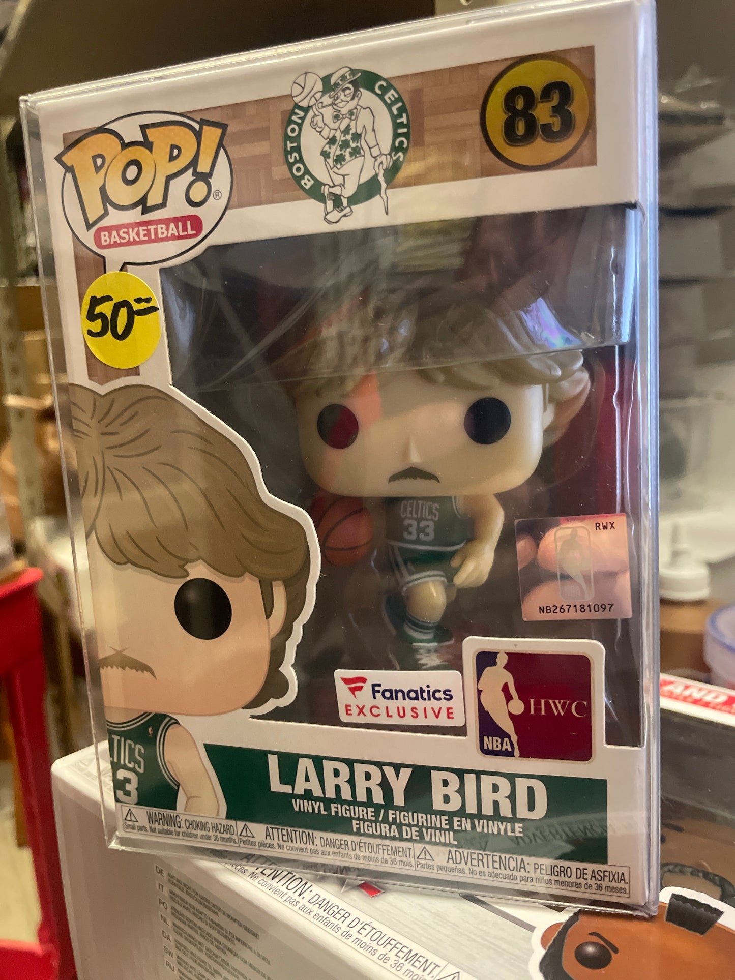NBA legends Larry Bird 83 exclusive Funko Pop! Vinyl figure sports