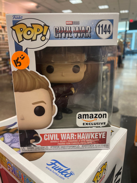 Marvel Civil War: Captain America-  Hawkeye Amazon Exclusive # 1144 Funko vinyl figure
