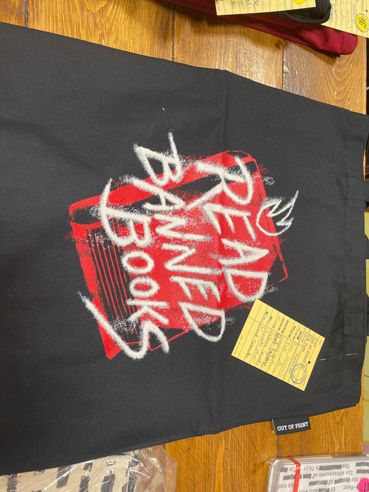 Out of Print - Read Banned Books Black Tote Bag
