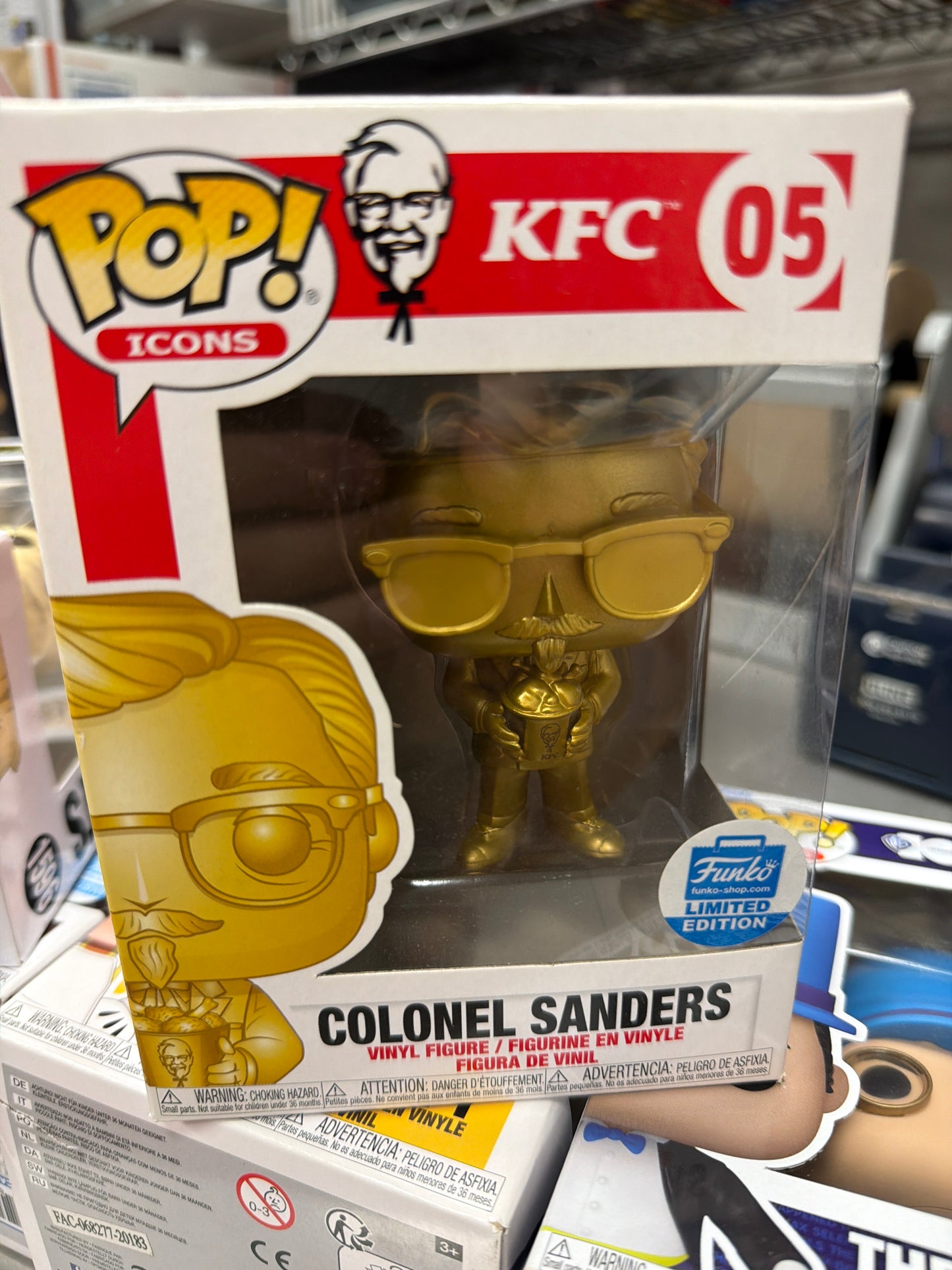 KFC Colonel Sanders gold 05 exclusive Funko Pop! Vinyl figure icons