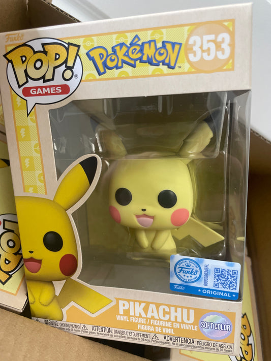 Pokemon Pikachu soft color exclusive 353 Funko Pop! Vinyl Figure video game