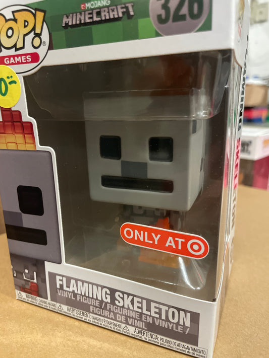 Minecraft Flaming Skeleton 326 exclusive funko pop vinyl figure video games