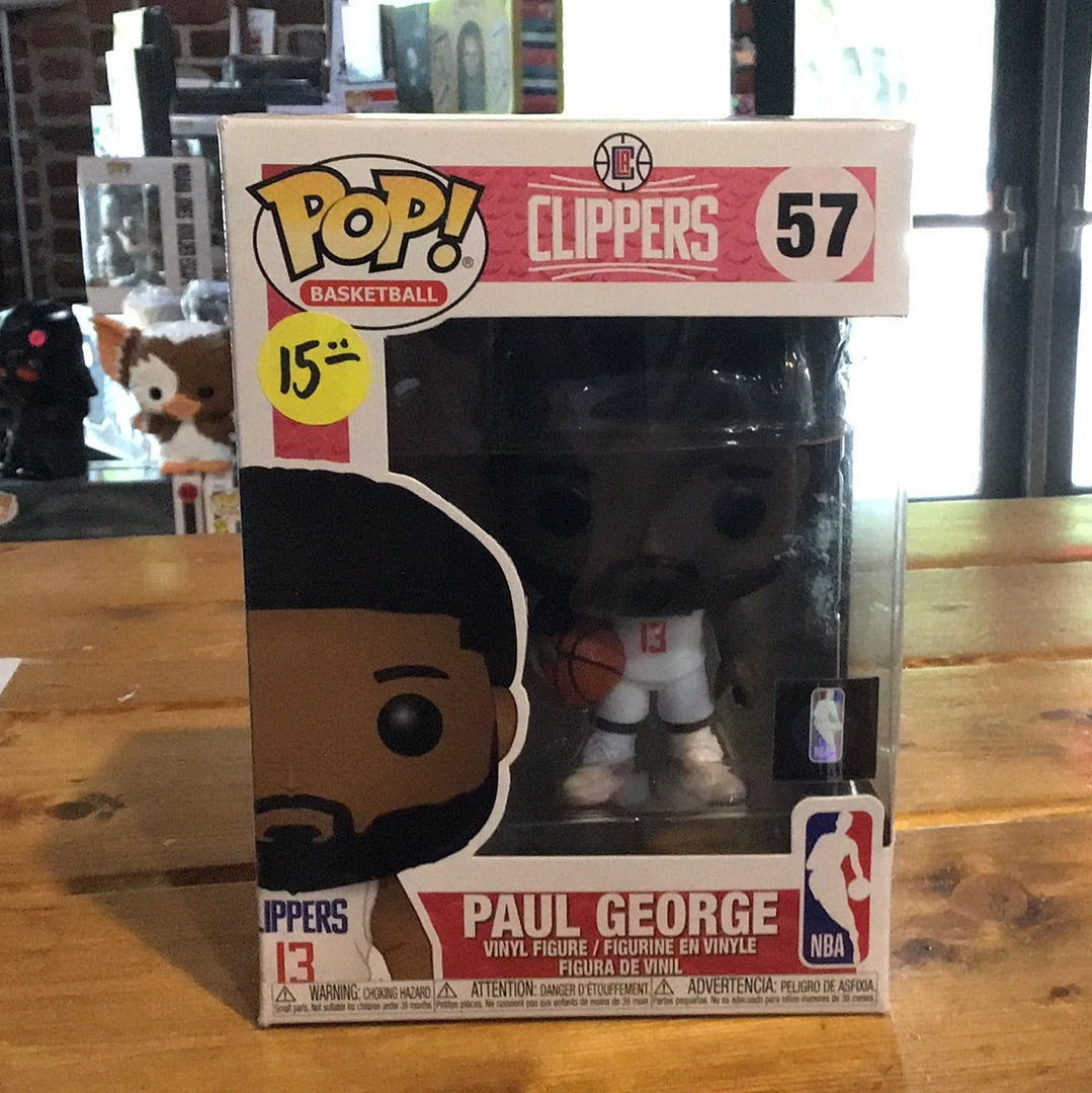 NBA Clippers Paul George #57 White Jersey Funko Pop! Vinyl figure new