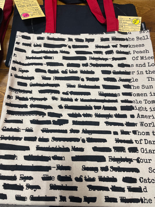 Out of Print - Read Banned Books Cream Tote Bag