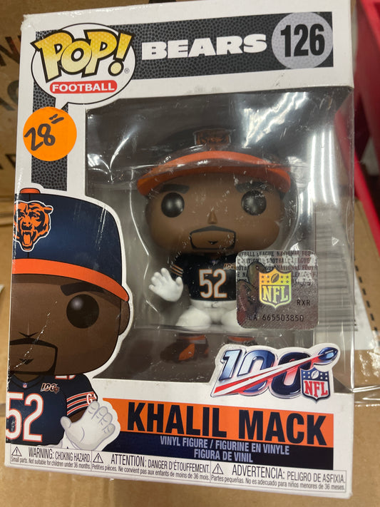NFL Bears Khalil Mack 126 Funko Pop vinyl figure sports