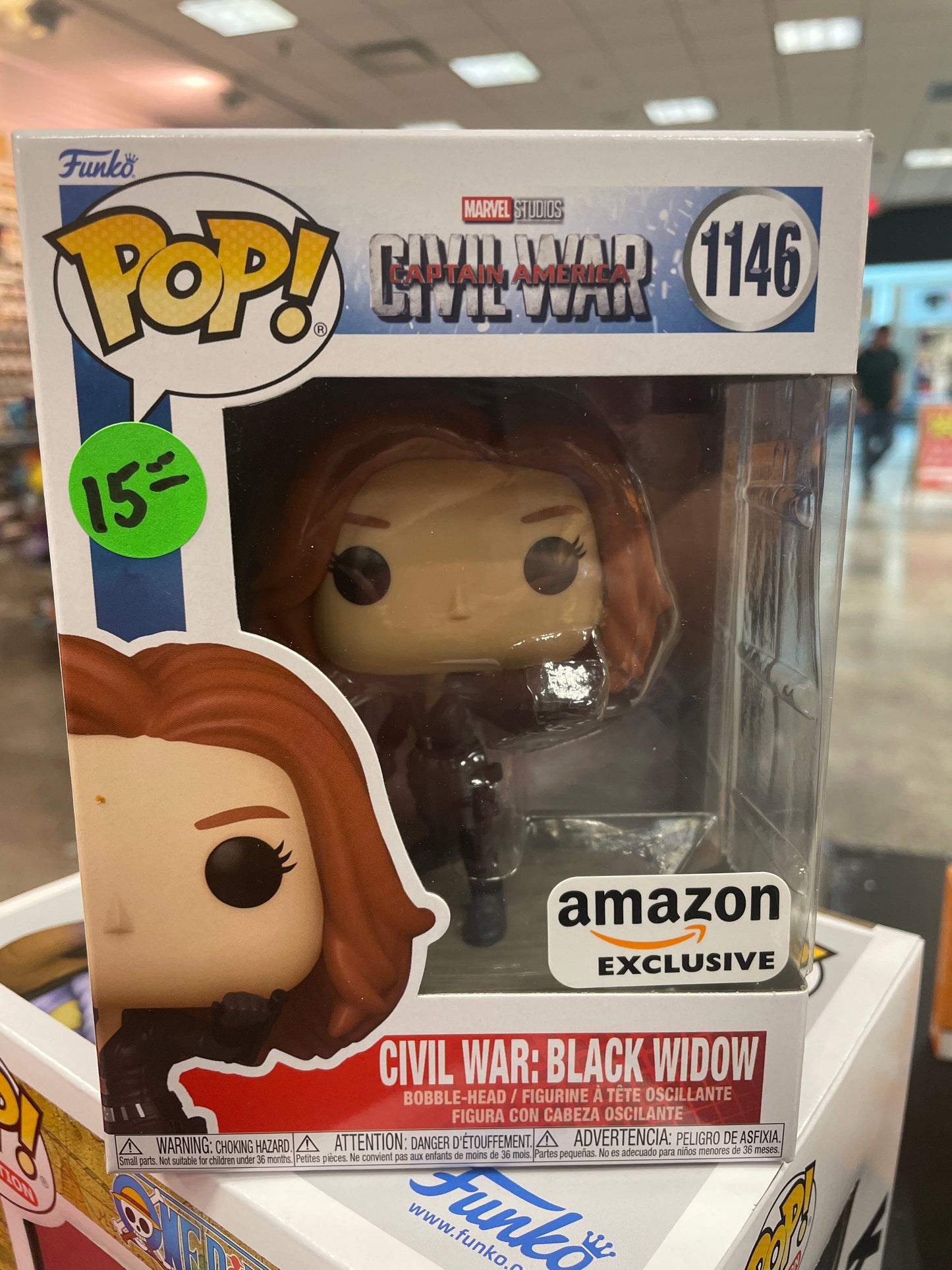 Marvel Civil War: Captain America- Black Widow Amazon Exclusive # 1146 Funko vinyl figure